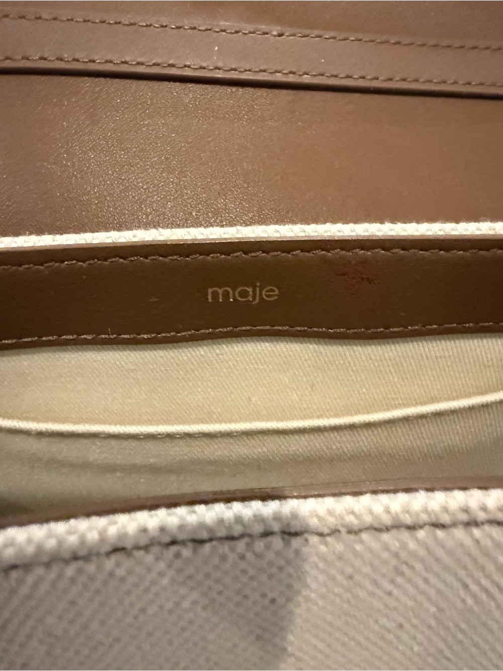 Maje Leather and material mix bag - Picture 9 of 10